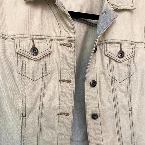 Halogen Bleached-Out Wash Denim Jacket (Size XS) - Picture 7 of 8